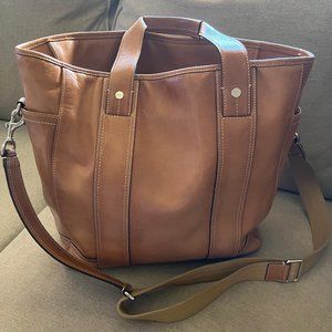 Coach Leather Tote Bag - Tan Color